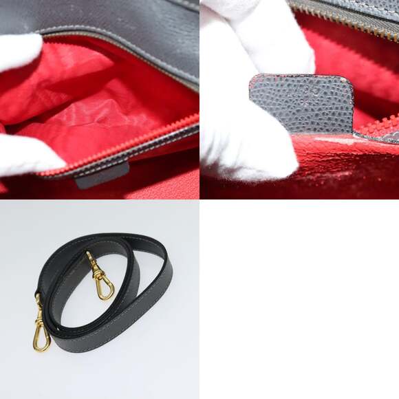 CELINE Hand Bag Leather Gray Gold - Picture 12 of 12